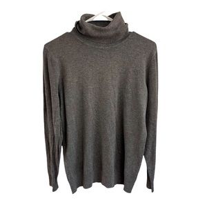 Context|Lord and Taylor solid grey turtle neck long sleeve classic top large